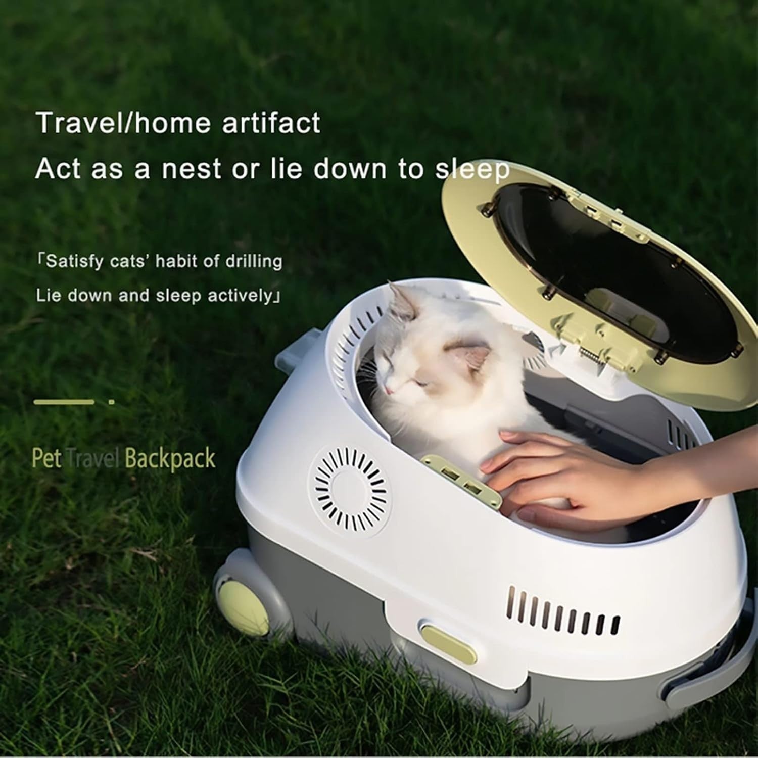 Haustier Trolley Katzenrucksack Hundetransport Tasche Pet Carrier Belüftung