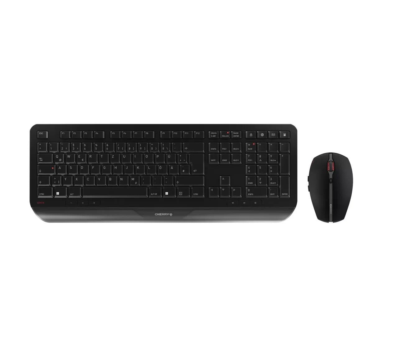 Cherry Gentix Desktop Tastatur Maus Set Wireless QWERTZ Funk ergonomisch USB dpi