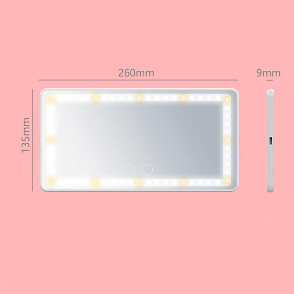 Auto Schminkspiegel LED Beleuchtung Visier Spiegel Touchscreen Makeup Spiegel