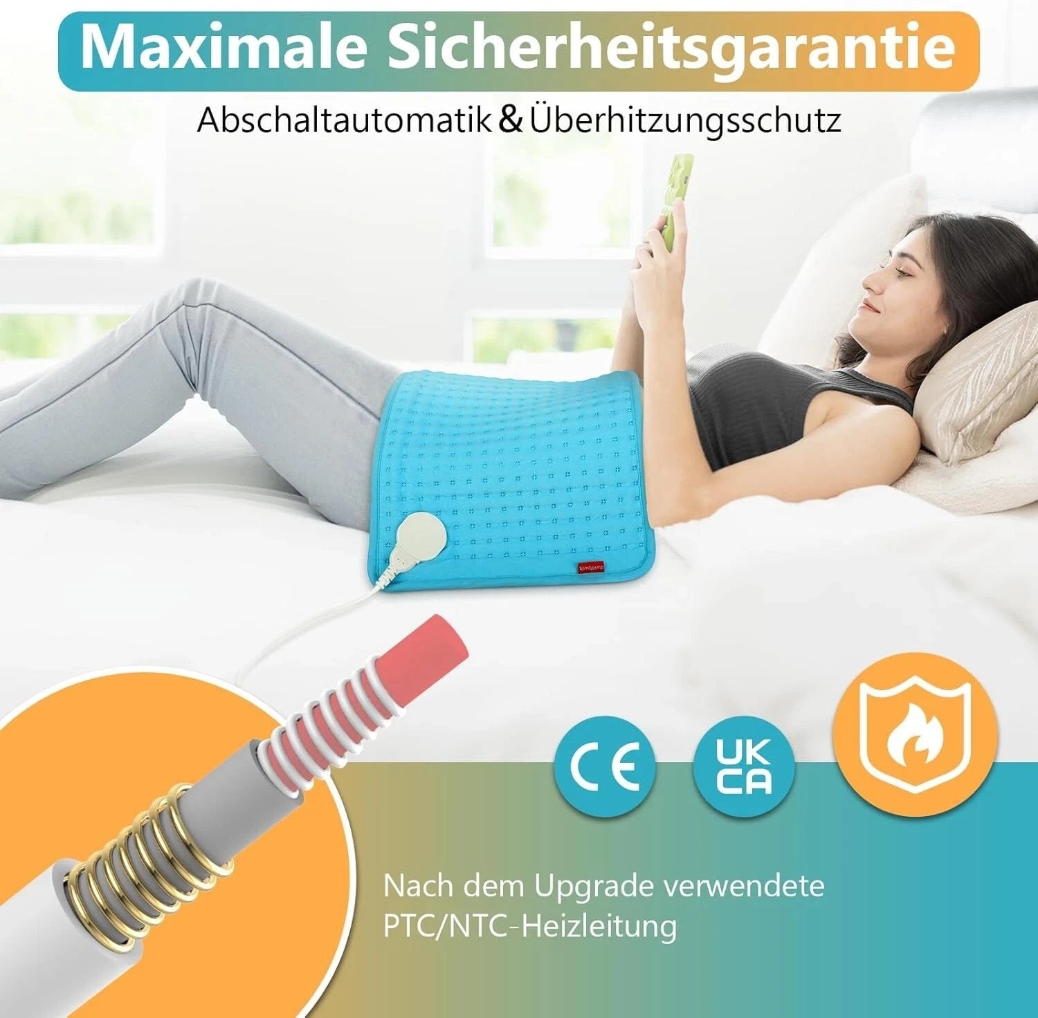 Comfytemp Elektrisches Heizkissen / Wärmekissen für Rücken Nacken und Schulter
