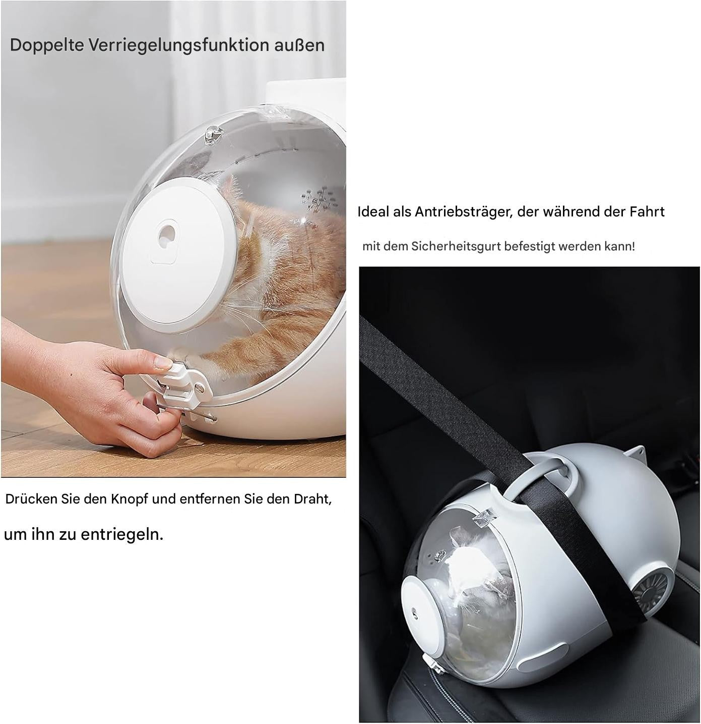 Haustier Transportbox Katzenrucksack Hundetasche mit Ventilator und Licht U-Boot