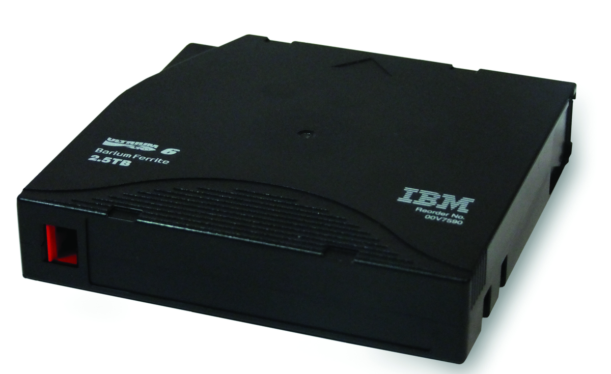IBM LTO Ultrium 6 Datenkassette 00V7590 2,5TB/6,25TB Barium-Ferrit Puffer Backup