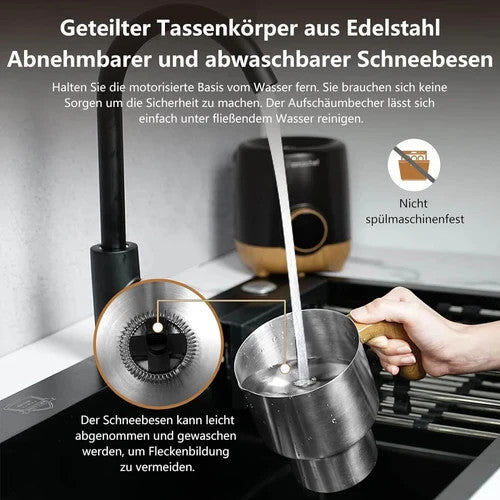 AMZCHEF Milchaufschäumer 8-IN-1 Automatisch 550 Watt 600ml heiße & kalte Milch