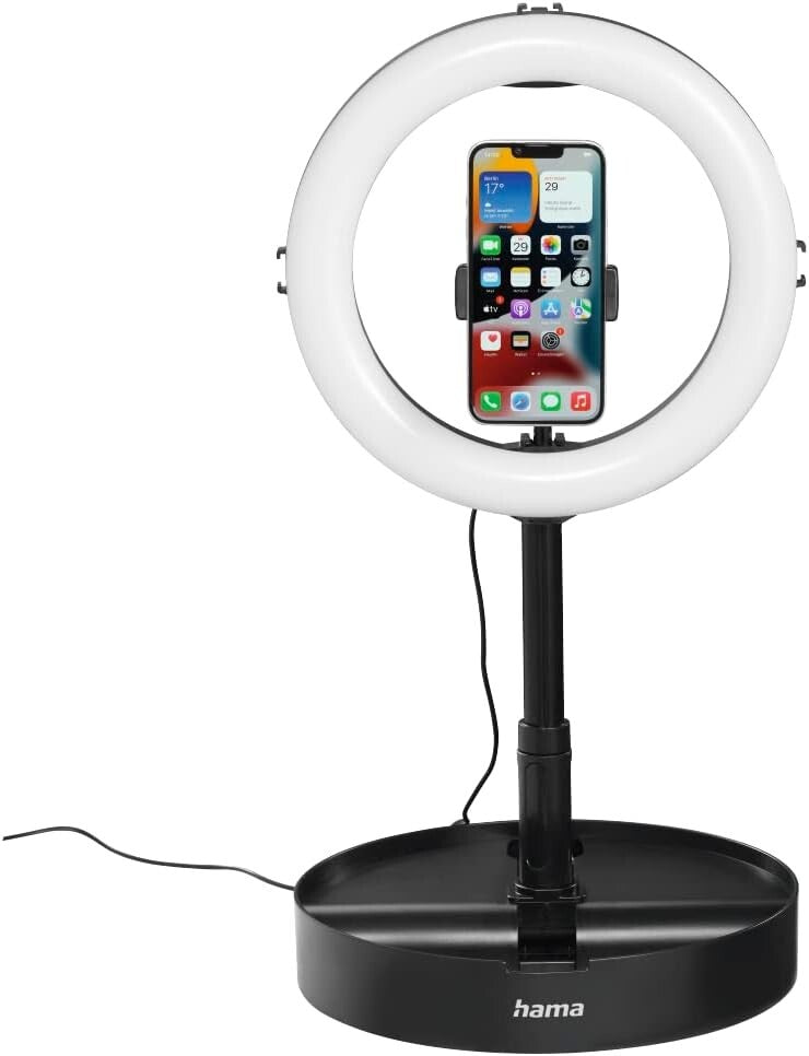 Hama LED-Ringlicht Ringleuchte Spotlight FoldUp 102 II Stativ Handy-Halterung