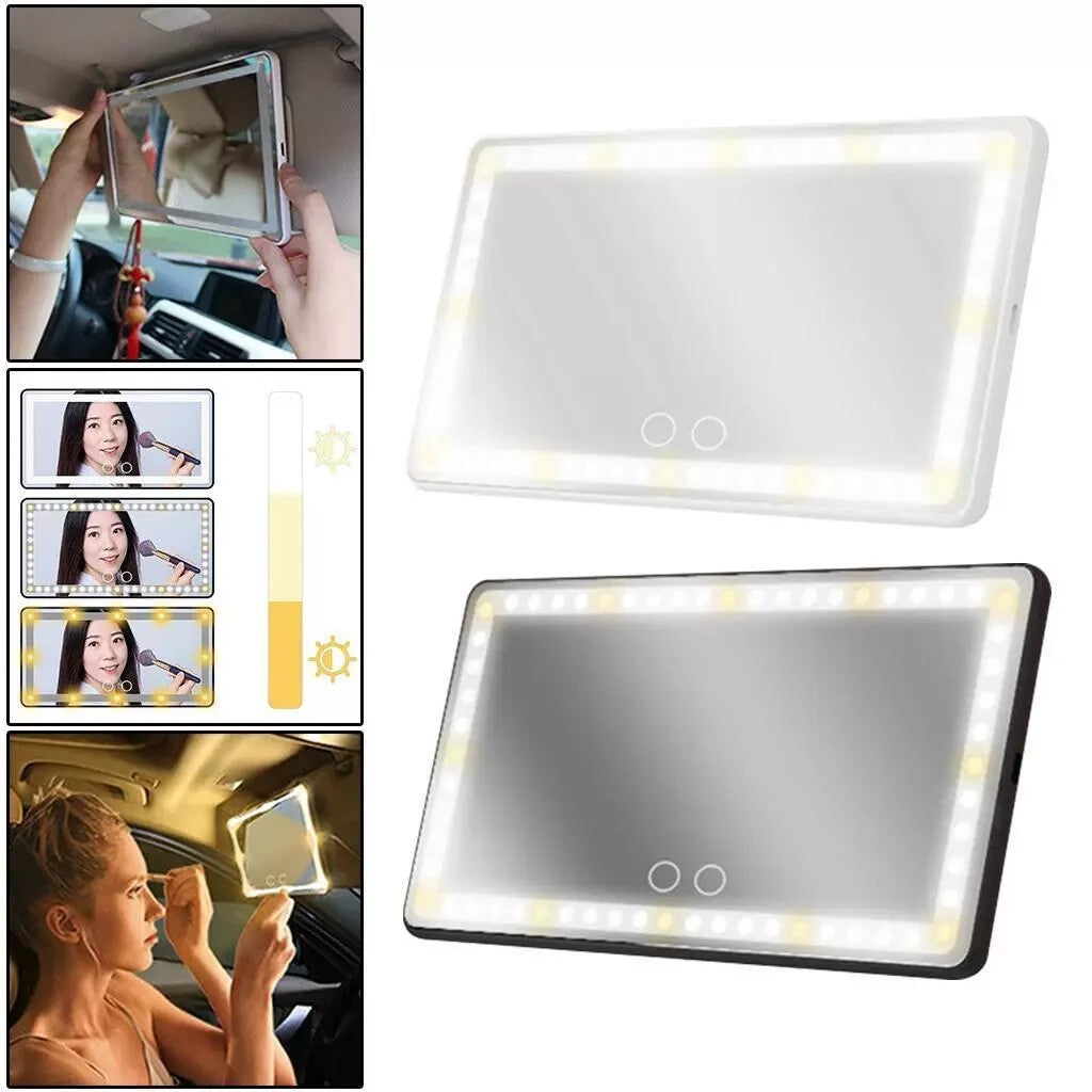 Auto Schminkspiegel LED Beleuchtung Visier Spiegel Touchscreen Makeup Spiegel