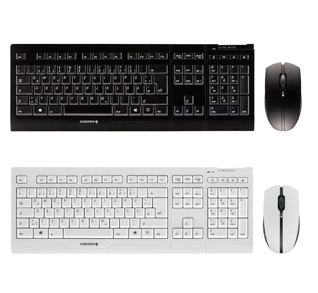 CHERRY B.UNLIMITED 3.0 Tastatur Maus Set kabellos AES Funk Akku Büro leise