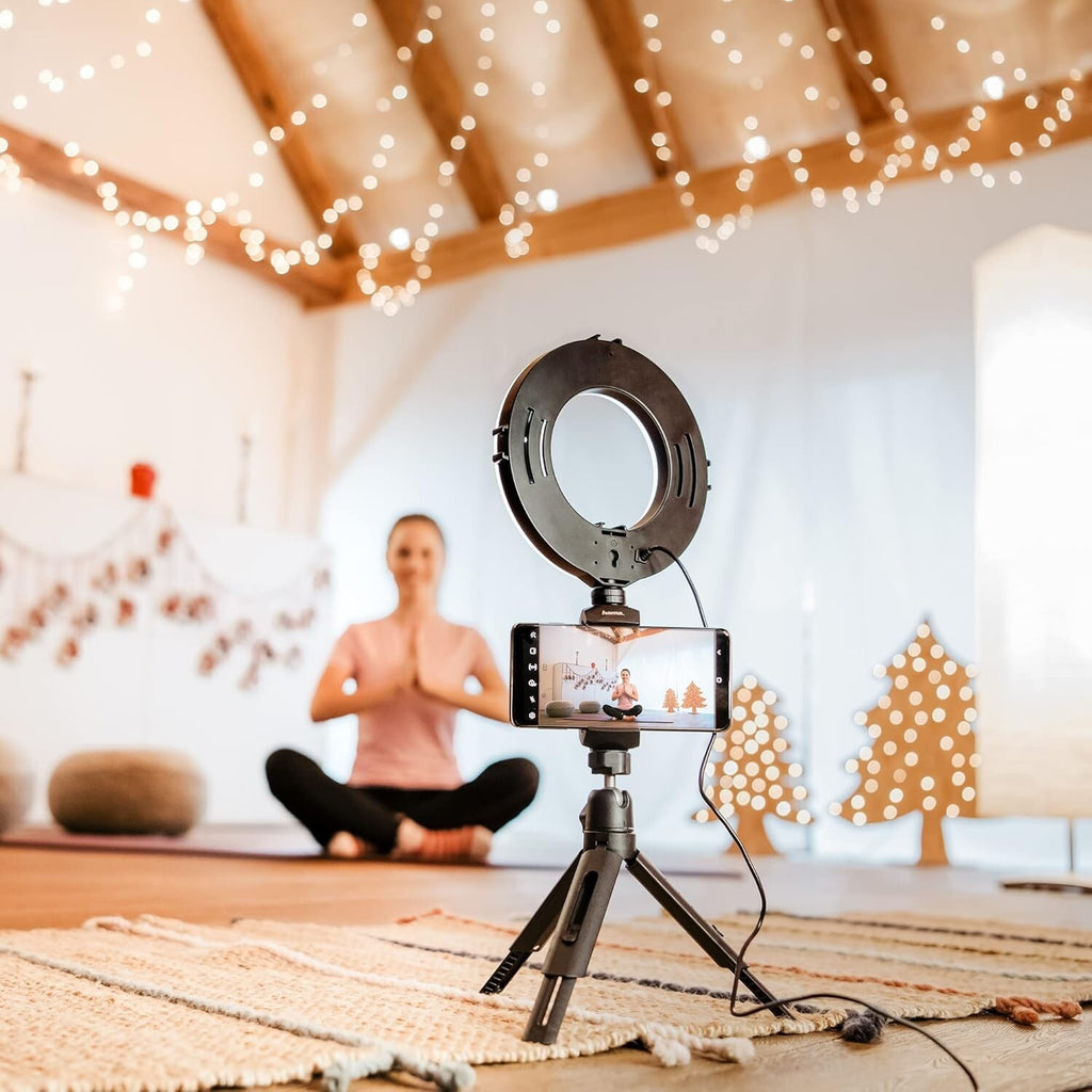 Hama LED Ringlicht Ringleuchte Work Area 67 Stativ Handy-Halterung Smartphone