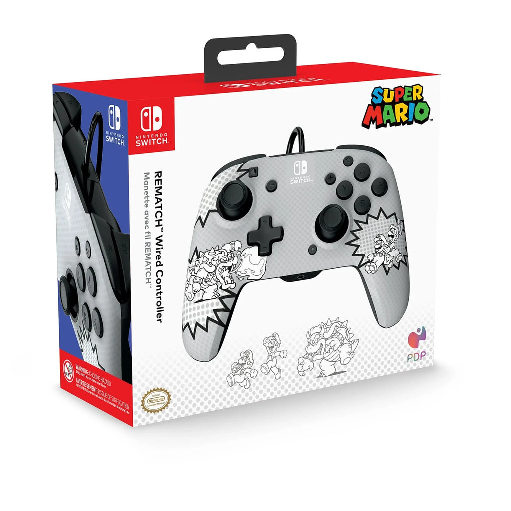 PDP REMATCH Nintendo Switch Controller Comic Attack USB Audio Custom Gaming Pad