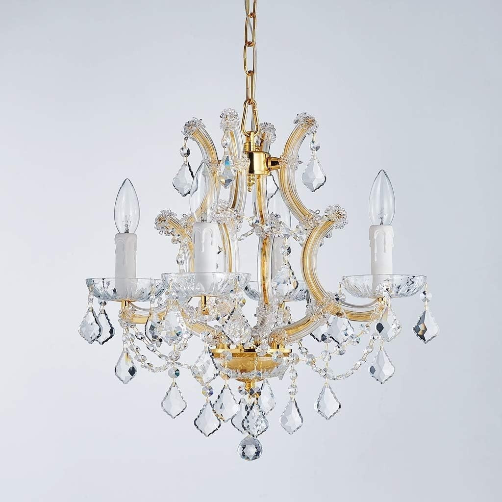 Saint Mossi Kristall Kronleuchter Modern 4 Flammig Maria Theresa Design Lampe