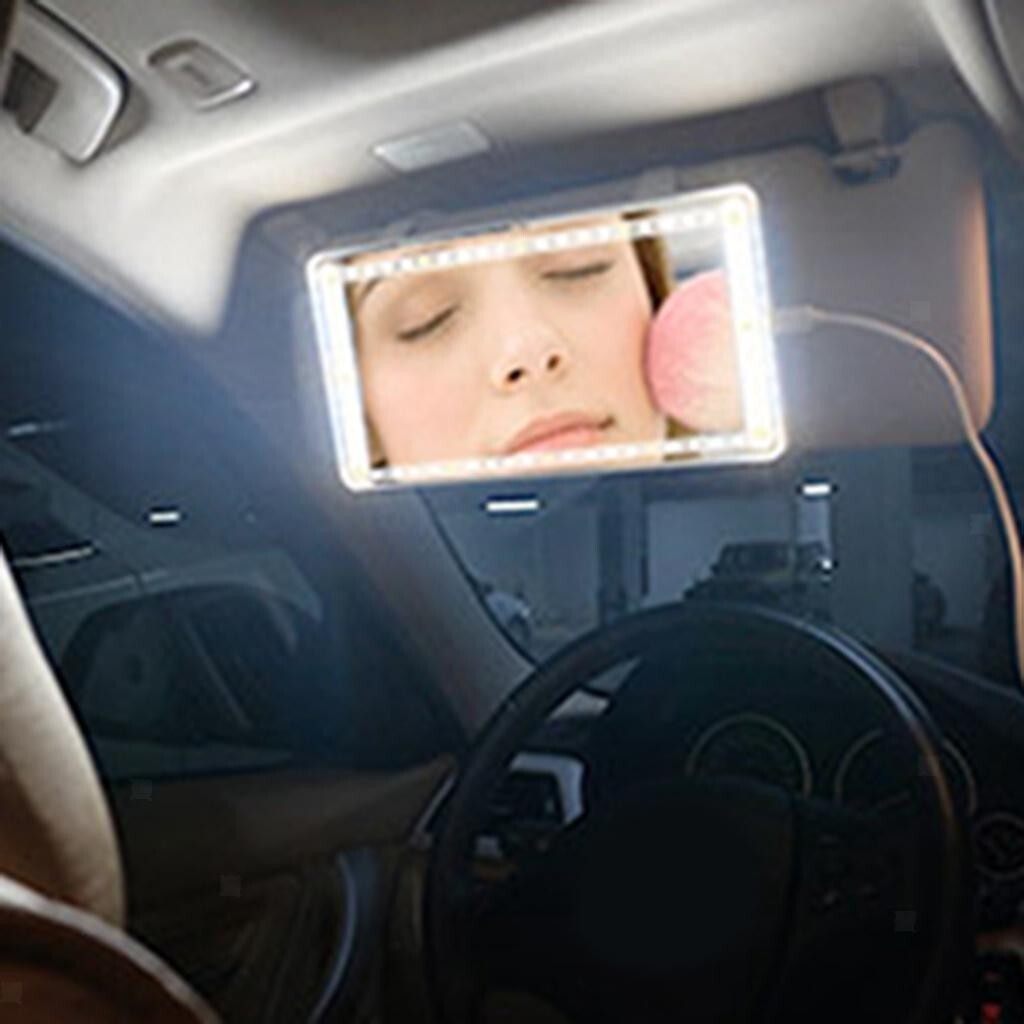 Auto Schminkspiegel LED Beleuchtung Visier Spiegel Touchscreen Makeup Spiegel