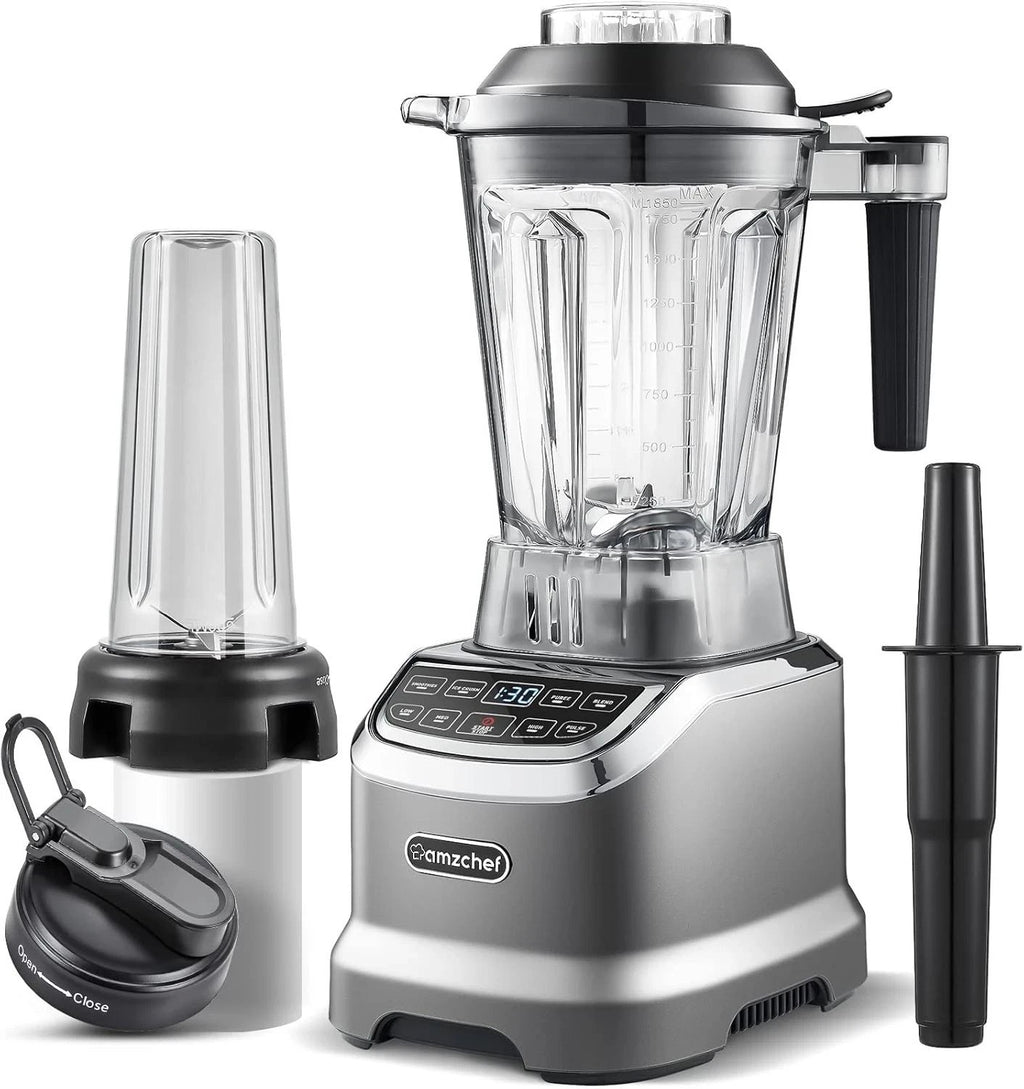AMZCHEF Hochleistungsmixer 2IN1 Mixer mit 1850 ml und 600 ml Behälter 2000 Watt