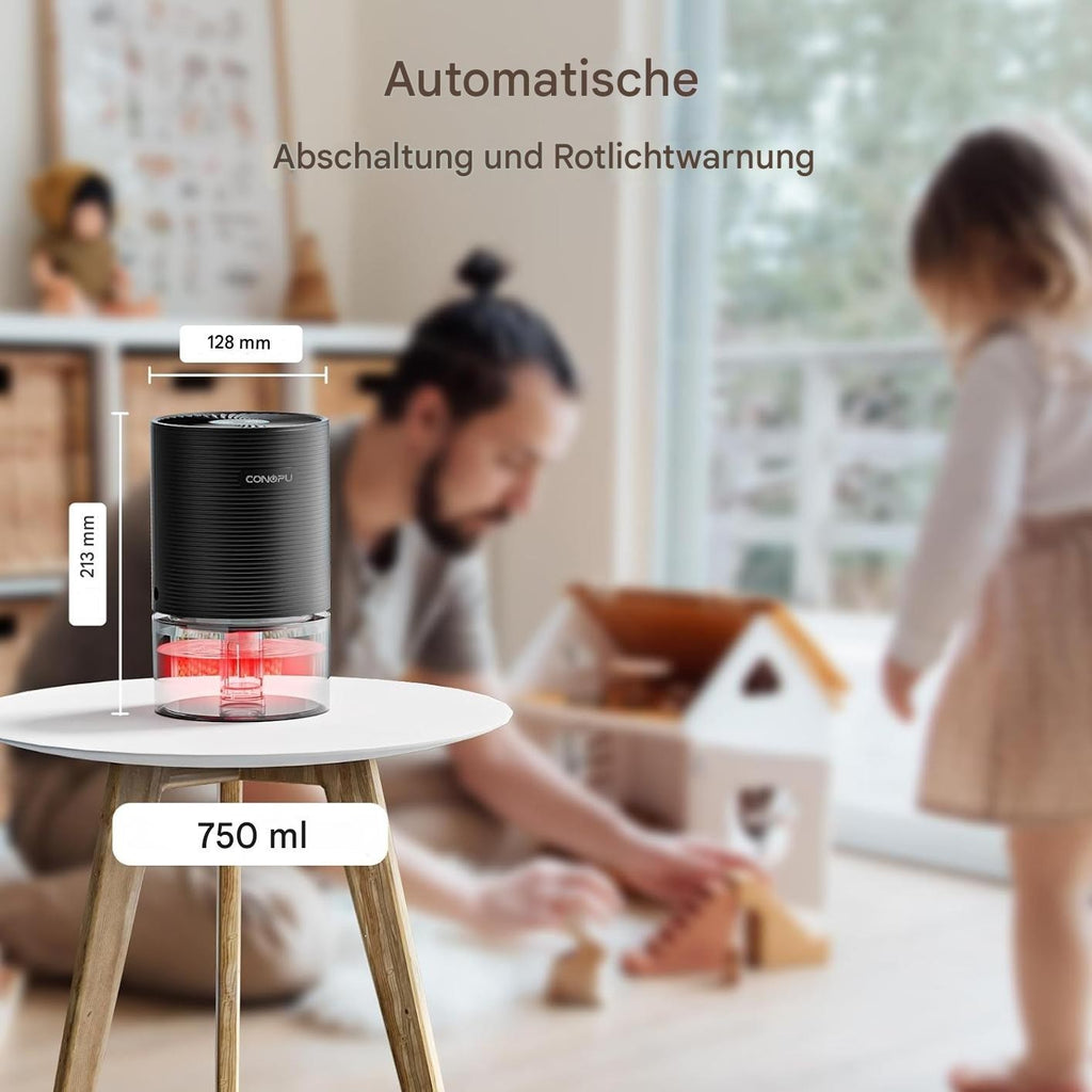 Conopu Elektrischer Luftentfeuchter 300 ml/Tag kompakt energiesparend leise