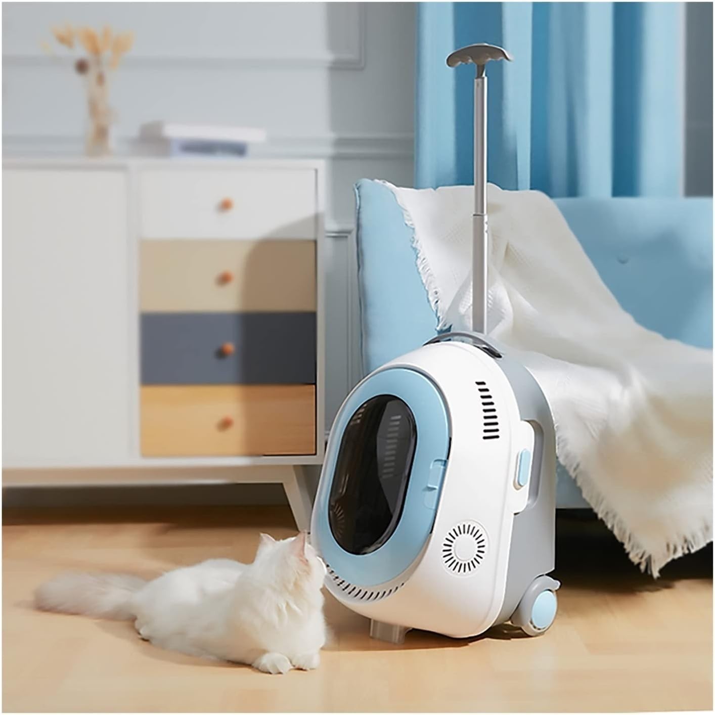 Haustier Trolley Katzenrucksack Hundetransport Tasche Pet Carrier Belüftung