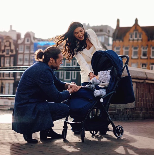 Leclerc Fußsack Footmuff wasserabweisend warm bequem Kinderwagen Zubehör blau