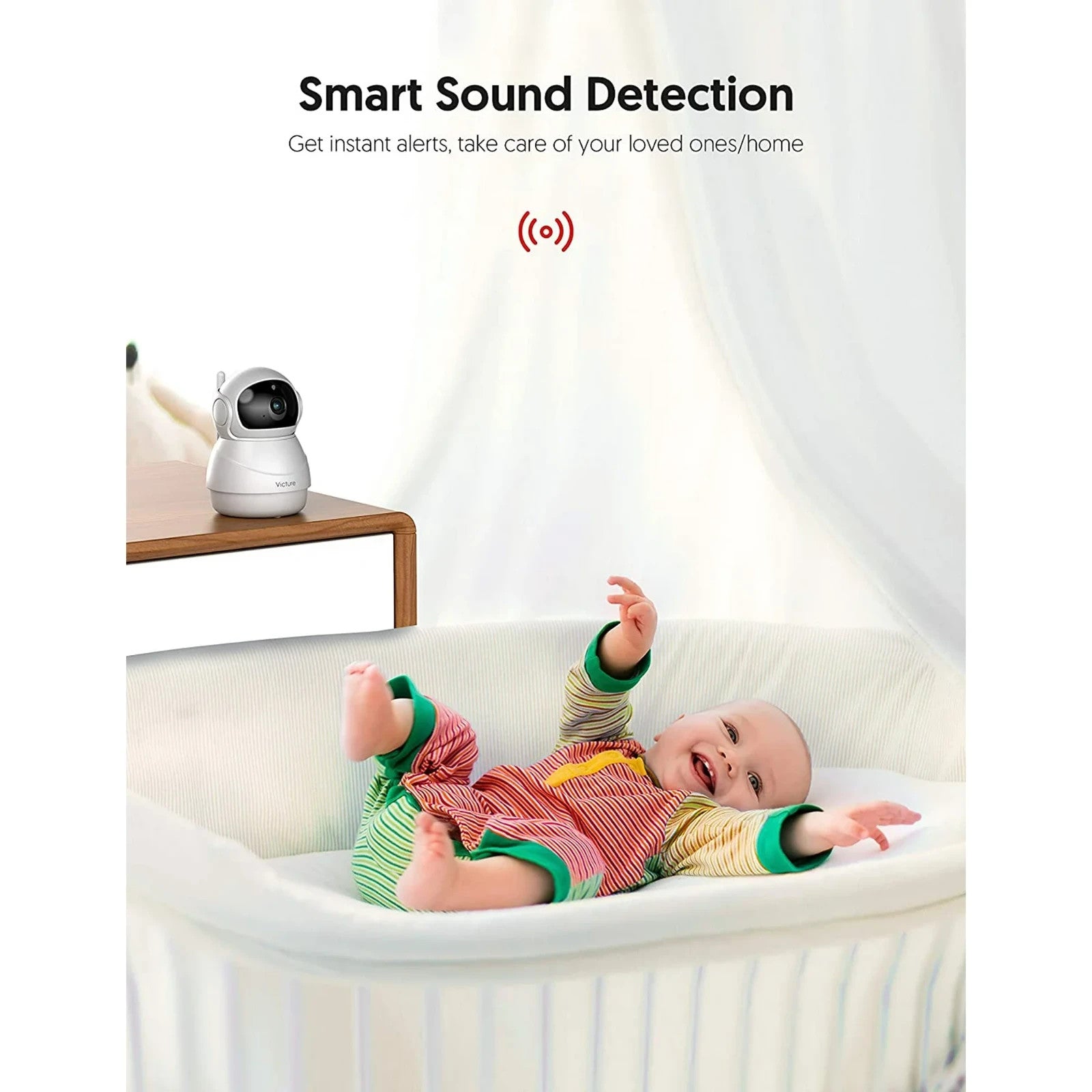Victure PC530 Überwachungskamera Indoor Baby Monitor 1080P WLAN  Motion Security