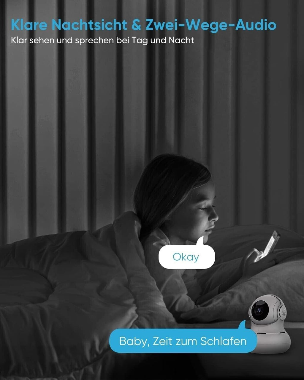 LittleElf Überwachungskamera IP Kamera 2K 360° WLAN Nachtsicht Alexa 2er 4er Set