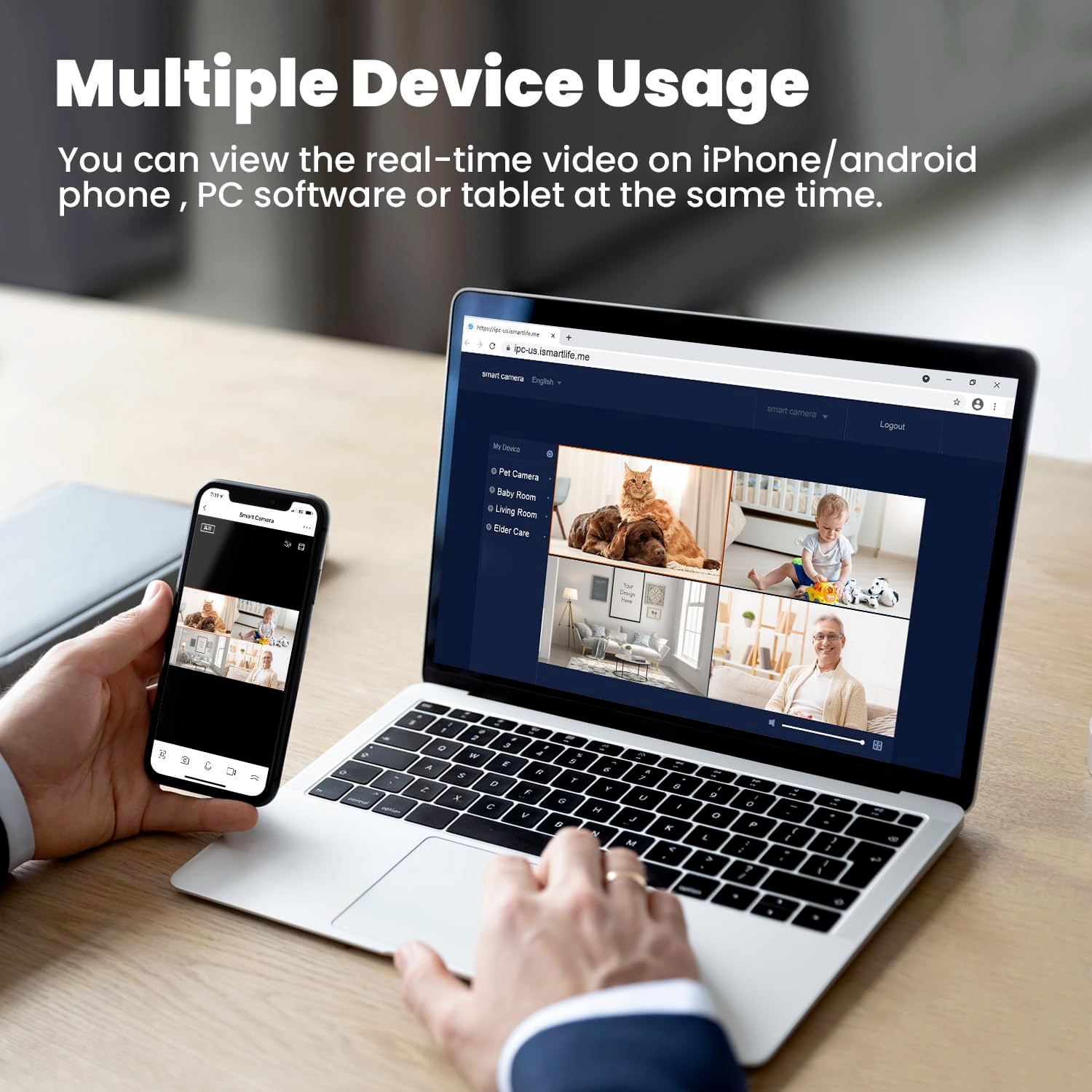 LittleElf Überwachungskamera IP Kamera 2K 360° WLAN Nachtsicht Alexa 2er 4er Set