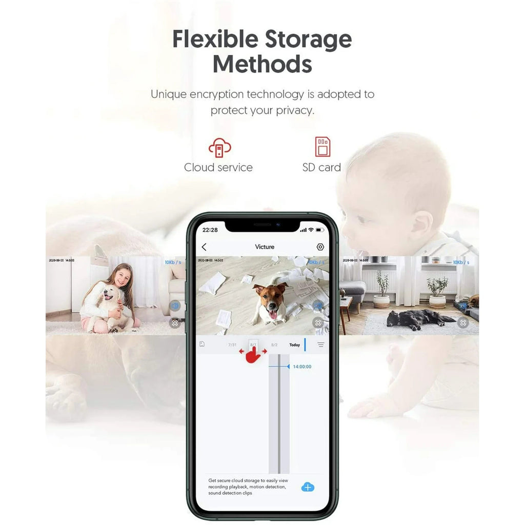 Victure PC530 Überwachungskamera Indoor Baby Monitor 1080P WLAN  Motion Security