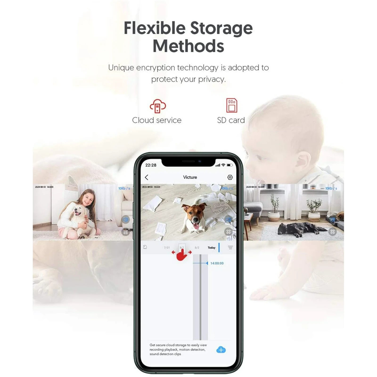 Victure PC530 Überwachungskamera Indoor Baby Monitor 1080P WLAN  Motion Security