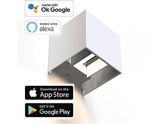 Hama Wandleuchte Wifi LED Smart Home Alexa IP44 dimmbar innen außen per App