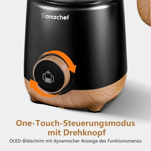 AMZCHEF Milchaufschäumer 8-IN-1 Automatisch 550 Watt 600ml heiße & kalte Milch