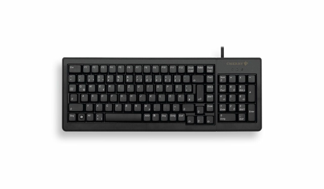 CHERRY G84-5200 Tastatur kompakt Nummernblock USB langlebig präzise Büro QWERTY