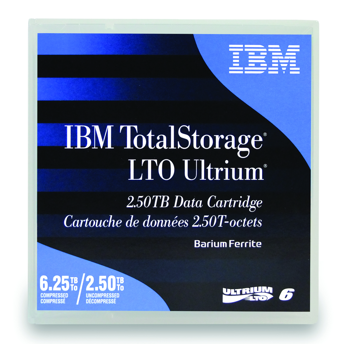 IBM LTO Ultrium 6 Datenkassette 00V7590 2,5TB/6,25TB Barium-Ferrit Puffer Backup