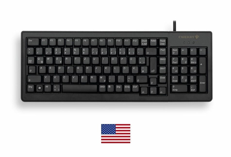 CHERRY G84-5200 Tastatur kompakt Nummernblock USB langlebig präzise Büro QWERTY